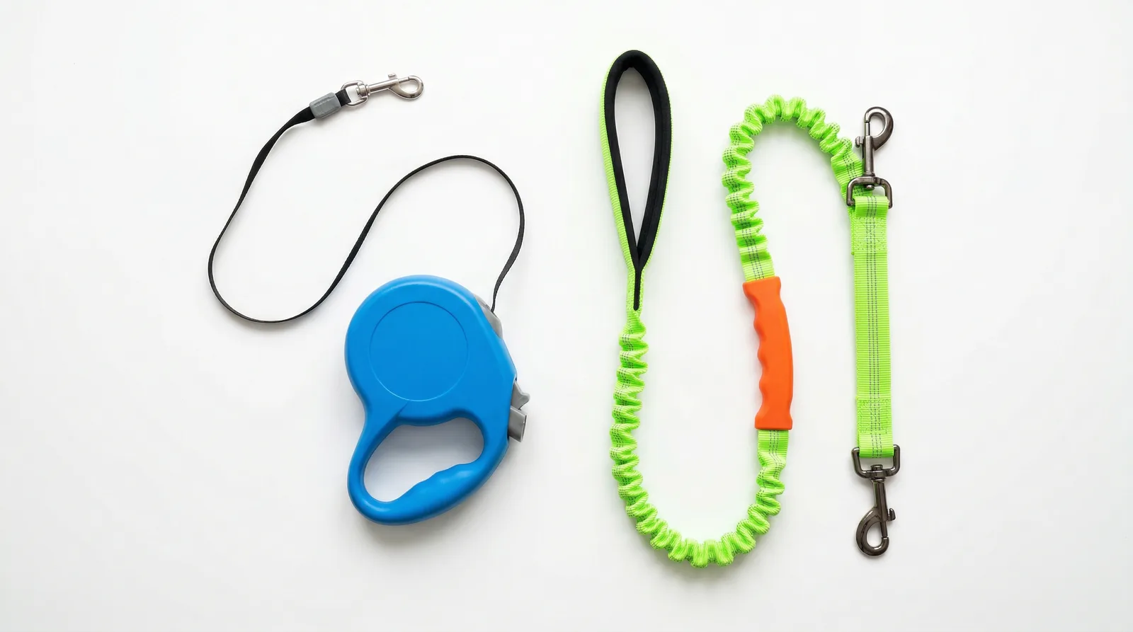 Retractable and bungee leashes - do not use these for training sessions